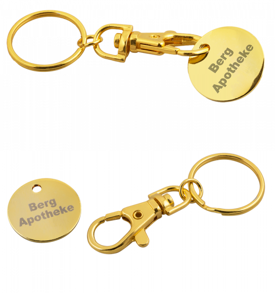 Metall-Schlüsselanhänger GOLDI mit EK Chip - Art. 2283