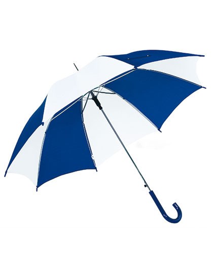L-merch - Automatik Stockschirm mit Kunststoffgriff - Blue, White