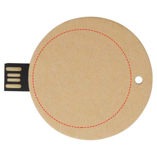 USB-Stick 2.0 rund aus recyceltem Papier