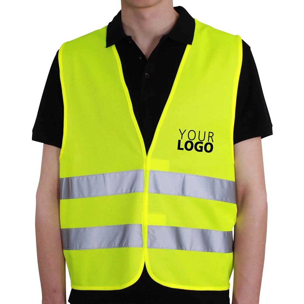 Warnweste Security 2 Meter Abstand - Mit eigenem Logo vorne
