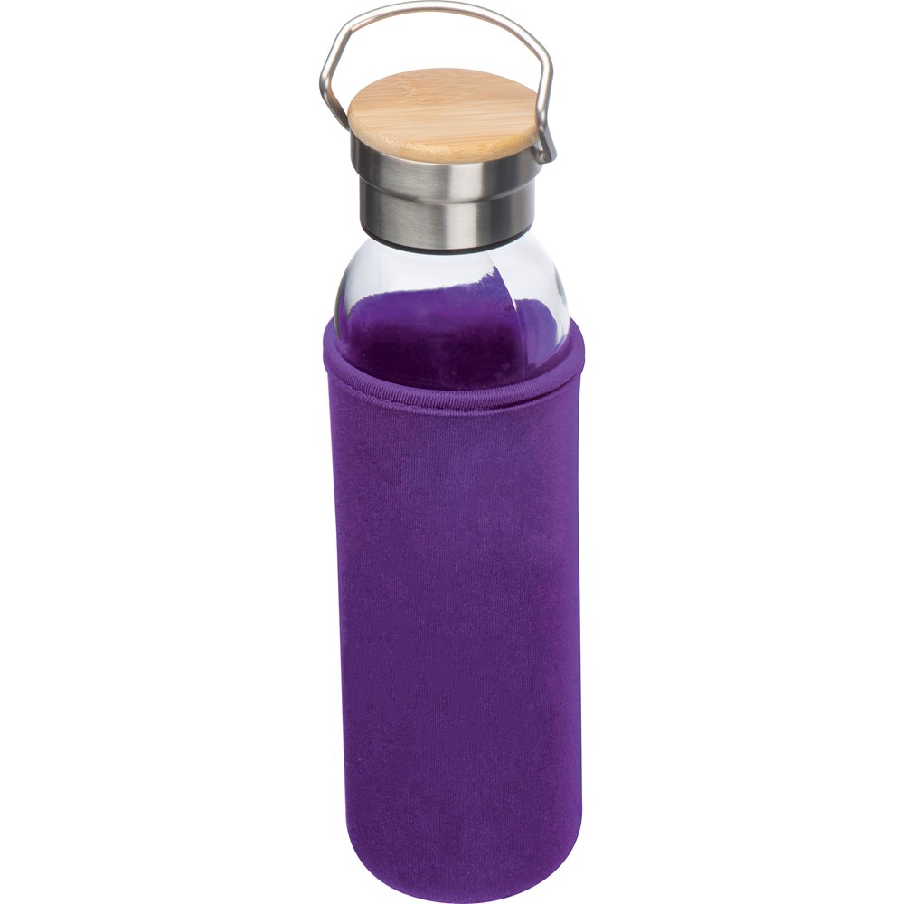 Glasflasche mit Neoprenüberzug, 600ml
