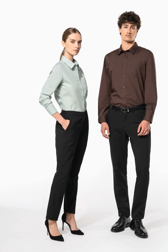 K549C - Popeline-Hemd Baumwollpolyester pflegeleicht für Damen