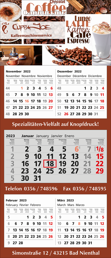 Wandkalender Art. 1157