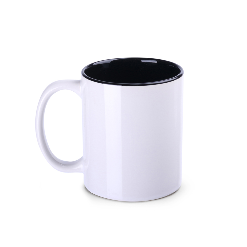 Sublimationstasse Tomek Art Solid 300ml weiß/schwarz